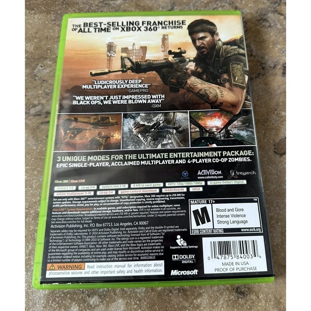 Call of Duty: Black Ops (Xbox 360, 2013) - Complete
